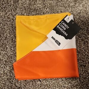 Bark Super Chewer Candy Corn Dog Bandana - Yellow, Orange, White